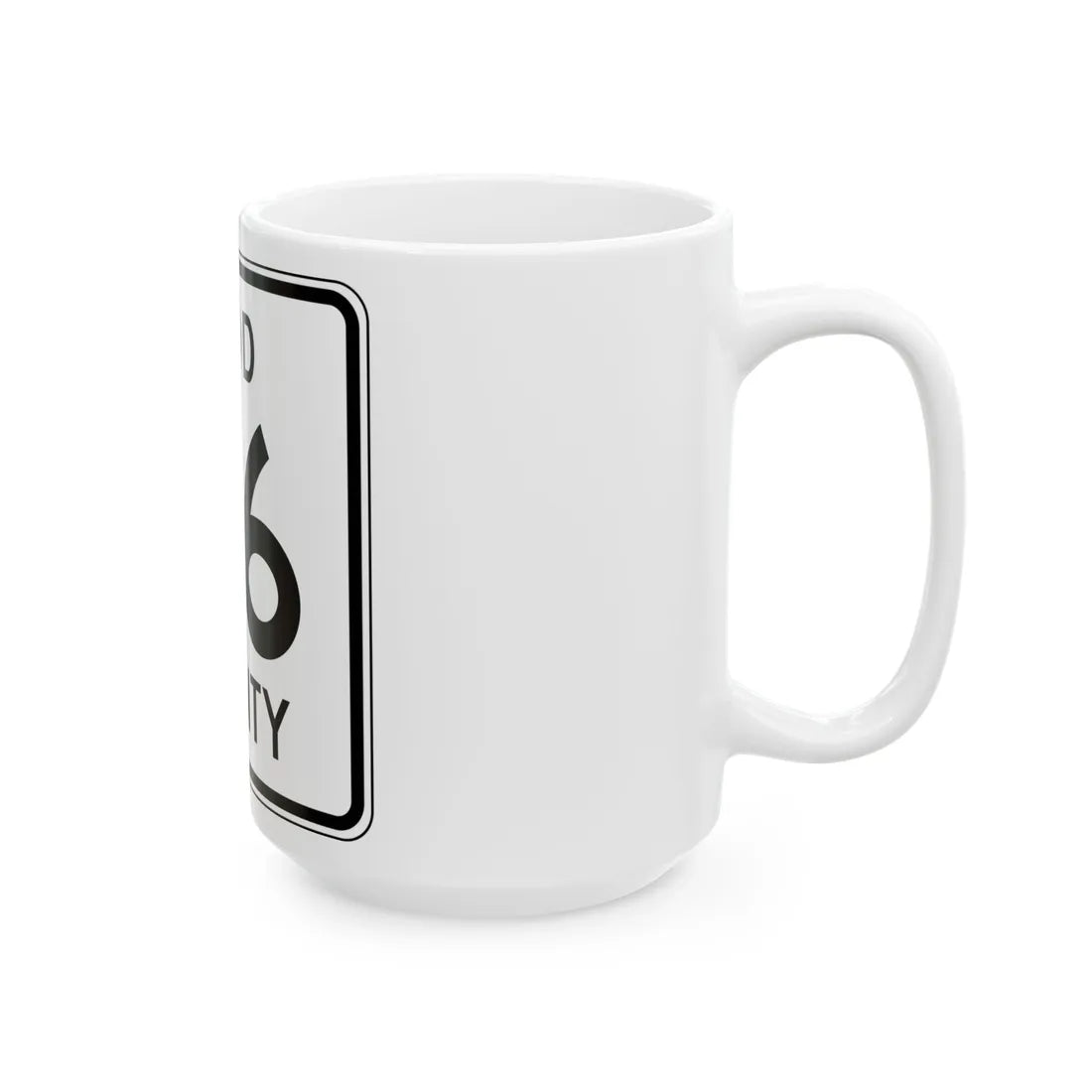 Todd County Route 46 (Minnesota) (Road Sign) White Coffee Mug - Go Mug Yourself
