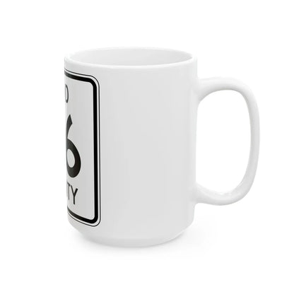 Todd County Route 46 (Minnesota) (Road Sign) White Coffee Mug - Go Mug Yourself
