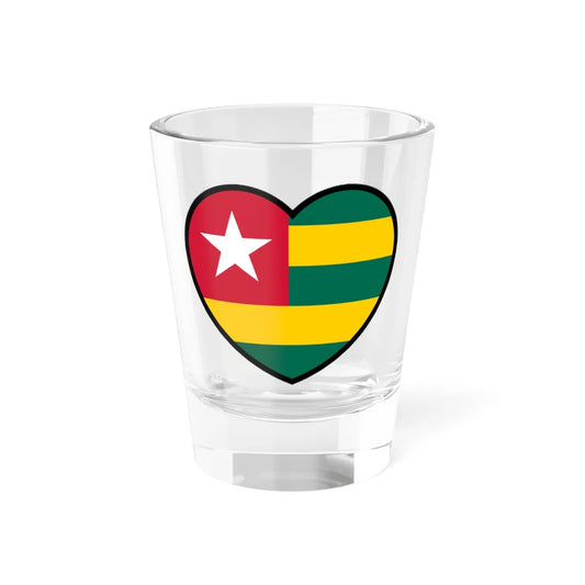 Togo flag heart (Togo) Shot Glass 1.5oz 1.5oz - Go Mug Yourself