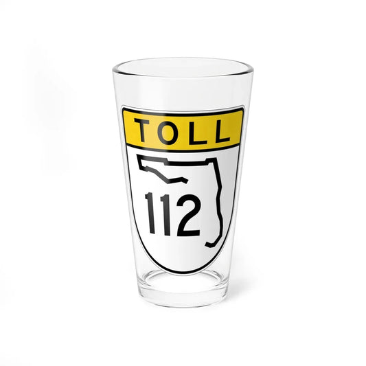 Toll Florida 112 (Florida) (Road Sign) Pint Glass 16oz 16oz - Go Mug Yourself