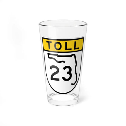 Toll Florida 23 (Florida) (Road Sign) Pint Glass 16oz 16oz - Go Mug Yourself