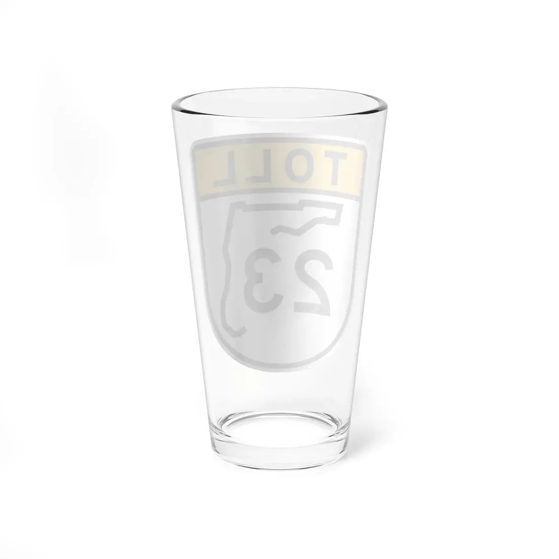 Toll Florida 23 (Florida) (Road Sign) Pint Glass 16oz - Go Mug Yourself