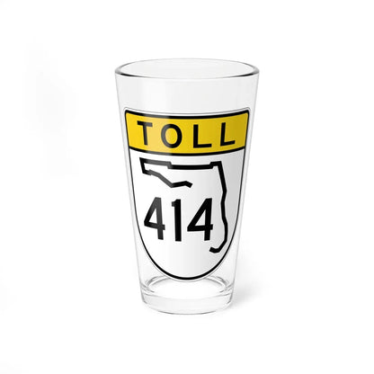 Toll Florida 414 (Florida) (Road Sign) Pint Glass 16oz 16oz - Go Mug Yourself