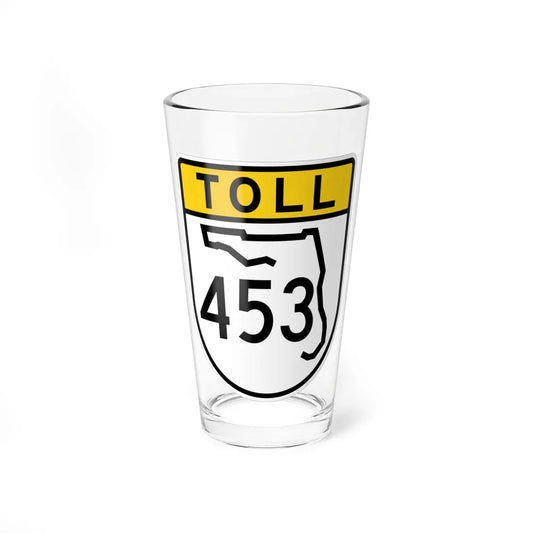 Toll Florida 453 (Florida) (Road Sign) Pint Glass 16oz 16oz - Go Mug Yourself