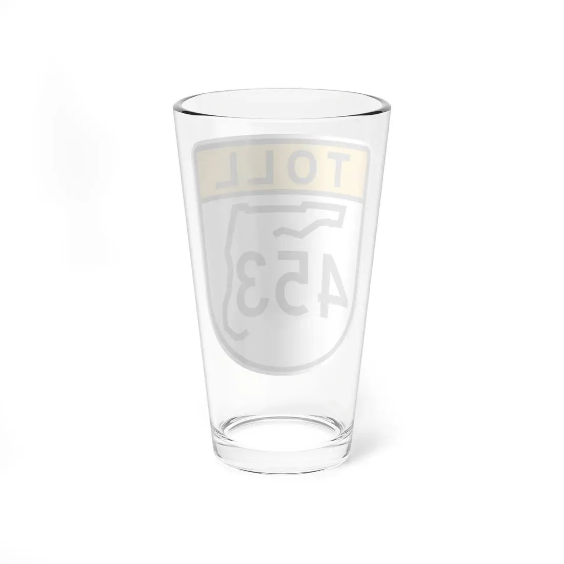 Toll Florida 453 (Florida) (Road Sign) Pint Glass 16oz - Go Mug Yourself