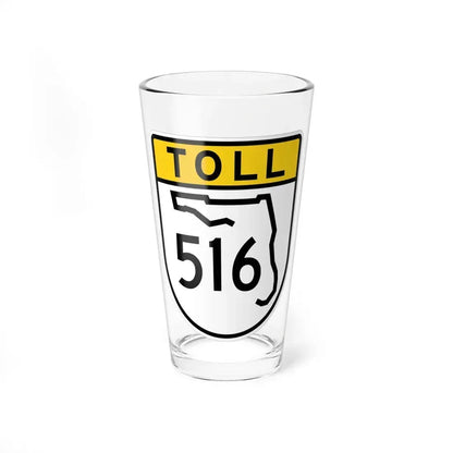 Toll Florida 516 (Florida) (Road Sign) Pint Glass 16oz 16oz - Go Mug Yourself