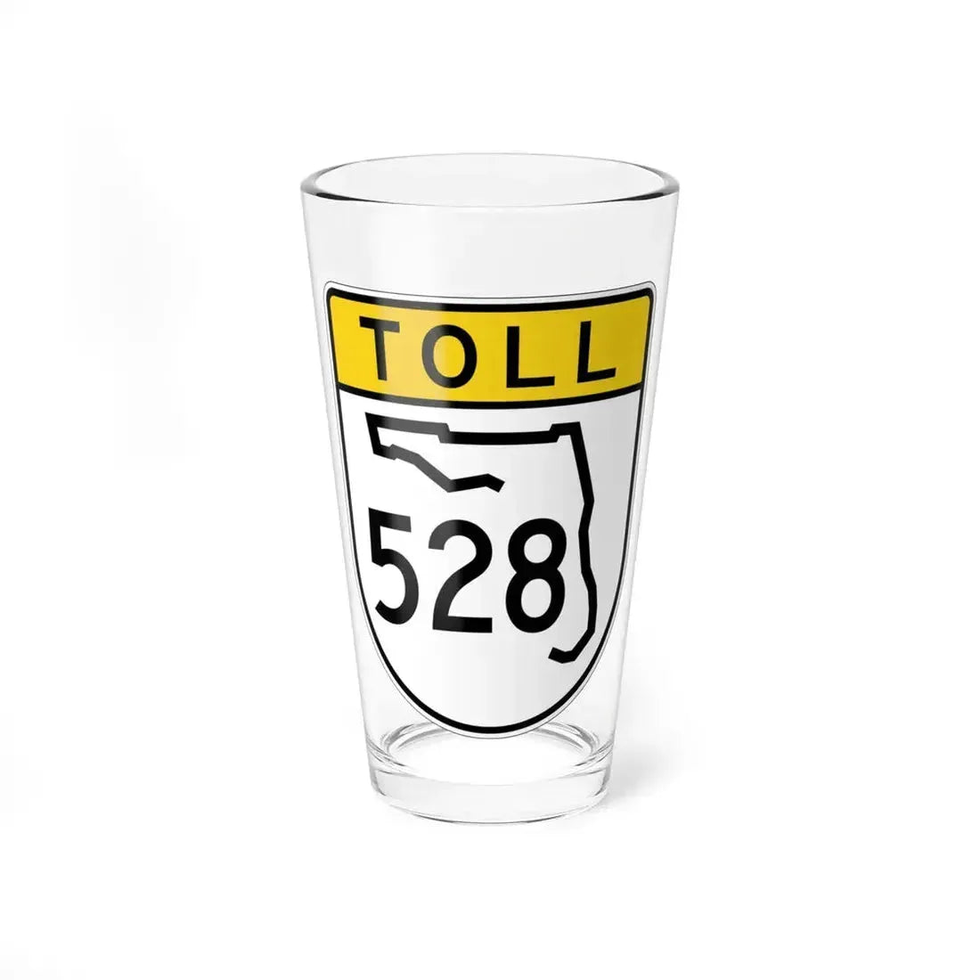 Toll Florida 528 (Florida) (Road Sign) Pint Glass 16oz 16oz - Go Mug Yourself
