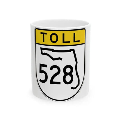Toll Florida 528 (Florida) (Road Sign) White Coffee Mug 11oz - Go Mug Yourself