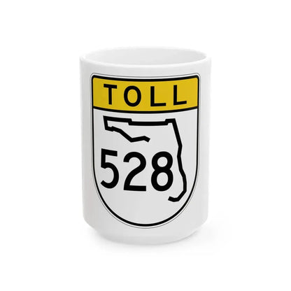 Toll Florida 528 (Florida) (Road Sign) White Coffee Mug 15oz - Go Mug Yourself