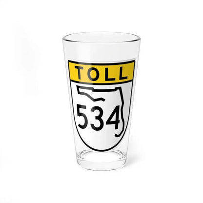 Toll Florida 534 (Florida) (Road Sign) Pint Glass 16oz 16oz - Go Mug Yourself