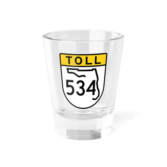 Toll Florida 534 (Florida) (Road Sign) Shot Glass 1.5oz 1.5oz - Go Mug Yourself