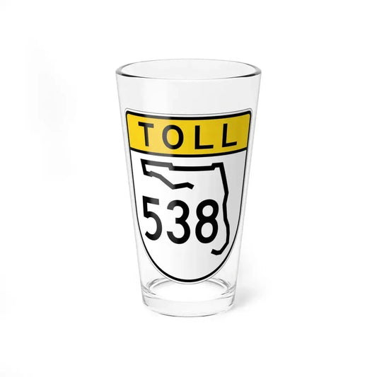 Toll Florida 538 (Florida) (Road Sign) Pint Glass 16oz 16oz - Go Mug Yourself