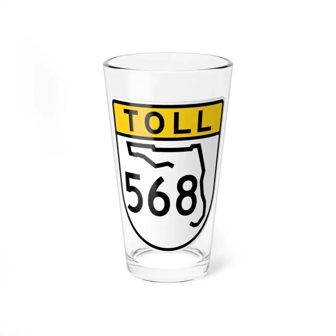 Toll Florida 568 (Florida) (Road Sign) Pint Glss 16oz 16oz - Go Mug Yourself
