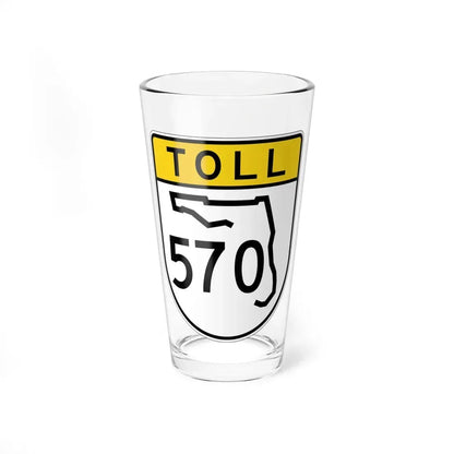 Toll Florida 570 (Florida) (Road Sign) Pint Glss 16oz 16oz - Go Mug Yourself