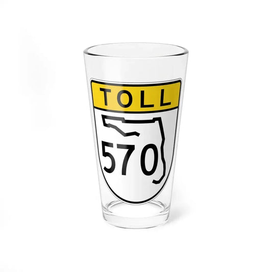 Toll Florida 570 (Florida) (Road Sign) Pint Glss 16oz 16oz - Go Mug Yourself