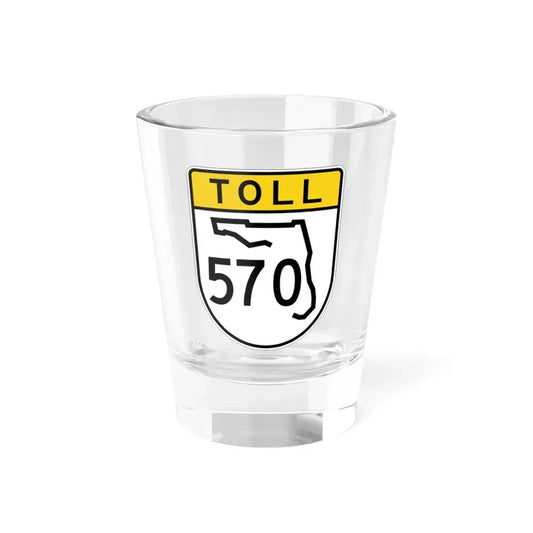 Toll Florida 570 (Florida) (Road Sign) Shot Glass 1.5oz 1.5oz - Go Mug Yourself