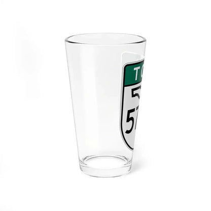 Toll Florida 570 old-green (Florida) (Road Sign) Pint Glass 16oz - Go Mug Yourself