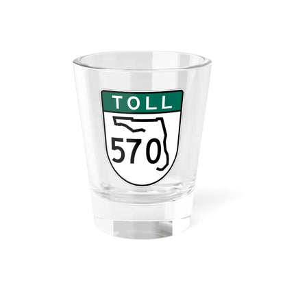 Toll Florida 570 old-green (Florida) (Road Sign) Shot Glass 1.5oz 1.5oz - Go Mug Yourself