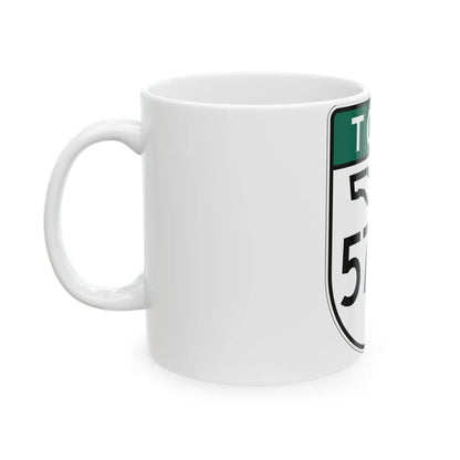Toll Florida 570 old-green (Florida) (Road Sign) White Coffee Mug - Go Mug Yourself