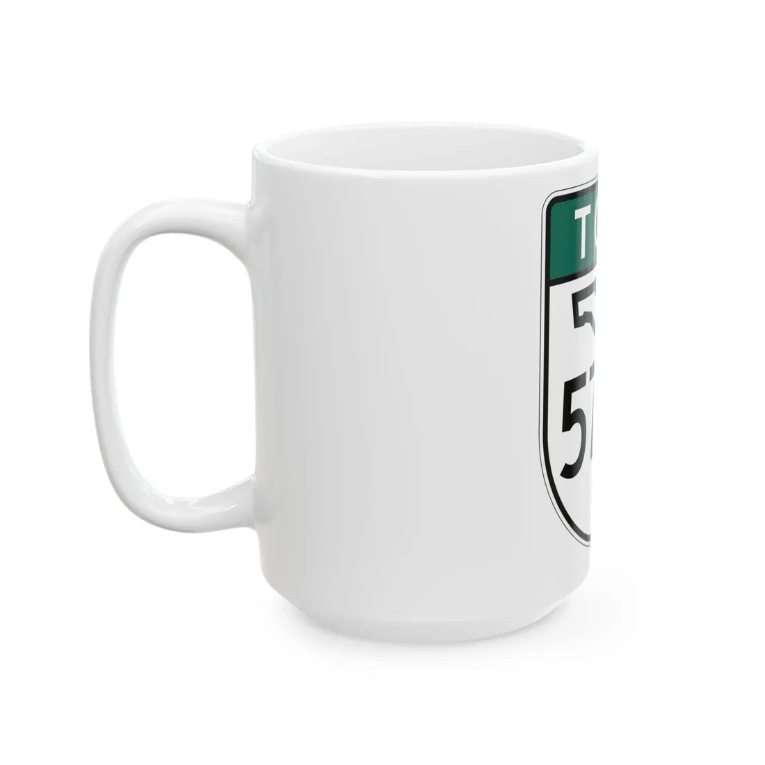Toll Florida 570 old-green (Florida) (Road Sign) White Coffee Mug - Go Mug Yourself