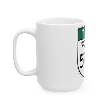 Toll Florida 570 old-green (Florida) (Road Sign) White Coffee Mug - Go Mug Yourself
