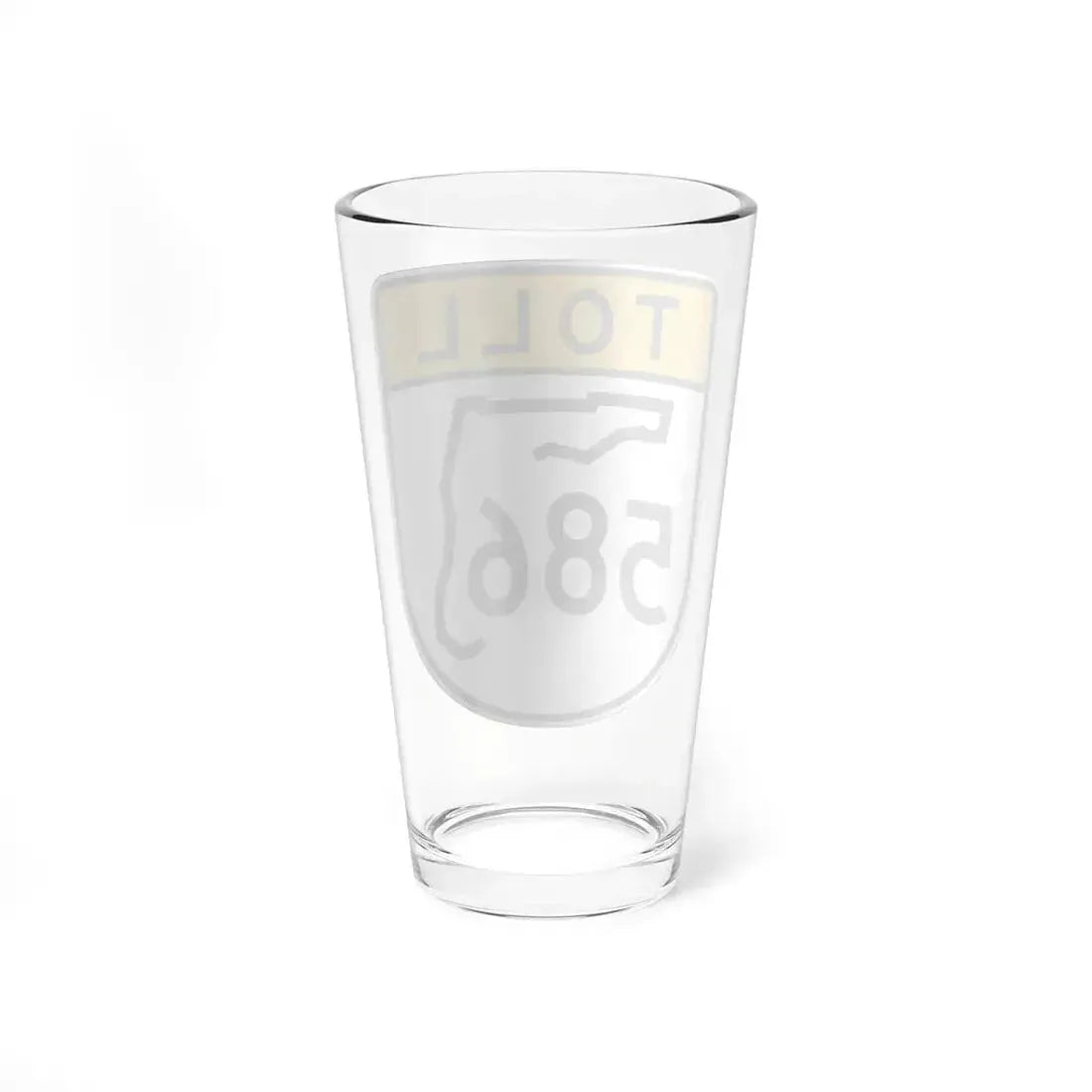 Toll Florida 586 (Florida) (Road Sign) Pint Glass 16oz - Go Mug Yourself