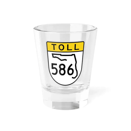 Toll Florida 586 (Florida) (Road Sign) Shot Glass 1.5oz 1.5oz - Go Mug Yourself