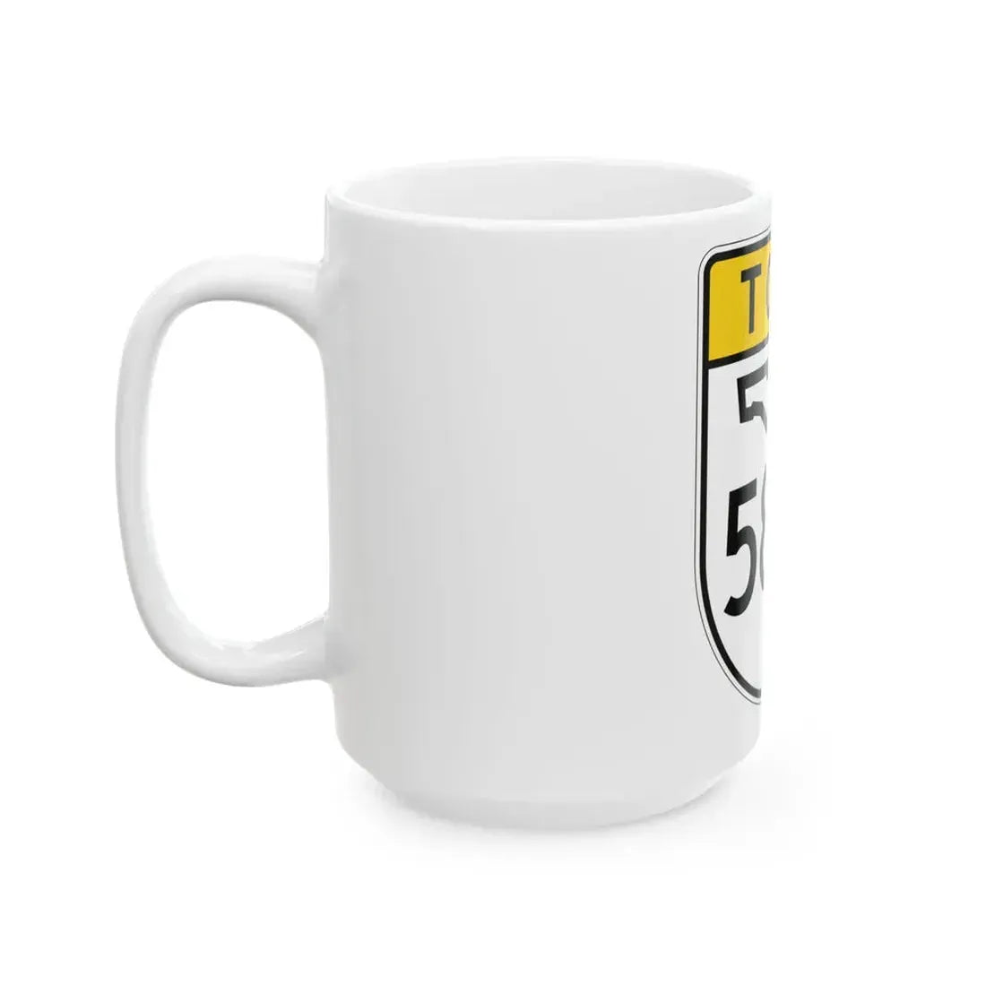 Toll Florida 586 (Florida) (Road Sign) White Coffee Mug - Go Mug Yourself