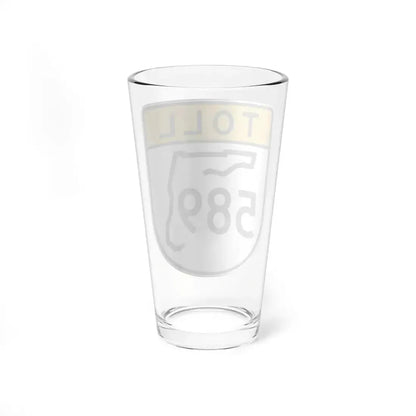 Toll Florida 589 (Florida) (Road Sign) Pint Glass 16oz - Go Mug Yourself