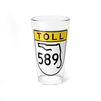 Toll Florida 589 (Florida) (Road Sign) Pint Glss 16oz 16oz - Go Mug Yourself