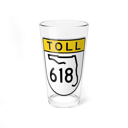 Toll Florida 618 (Florida) (Road Sign) Pint Glass 16oz 16oz - Go Mug Yourself