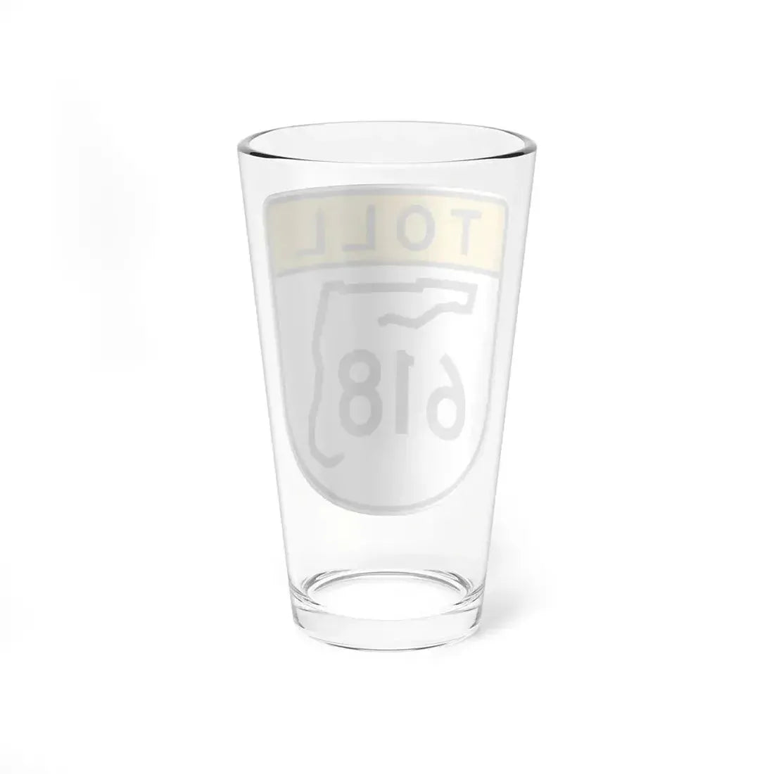 Toll Florida 618 (Florida) (Road Sign) Pint Glass 16oz - Go Mug Yourself