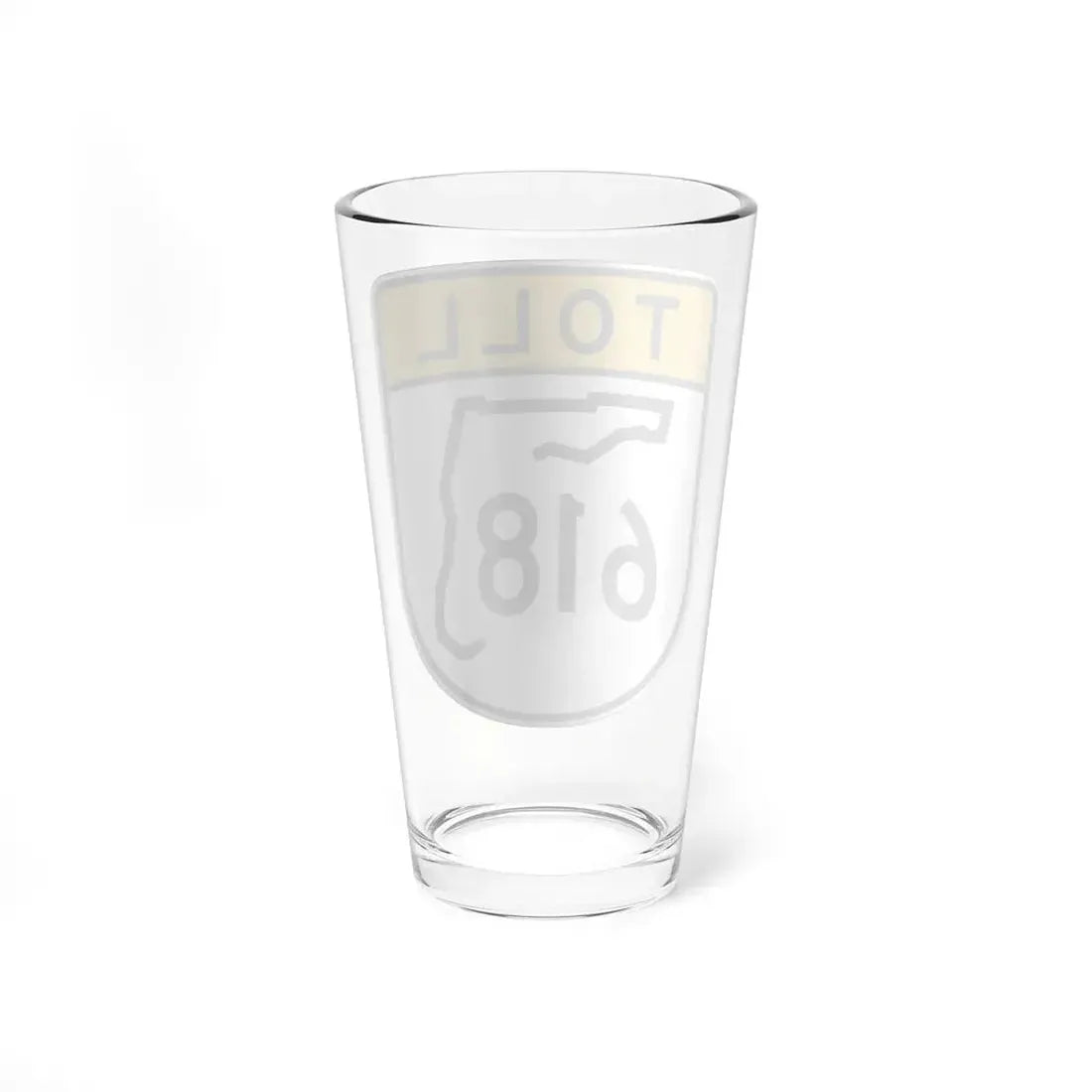 Toll Florida 618 (Florida) (Road Sign) Pint Glss 16oz - Go Mug Yourself