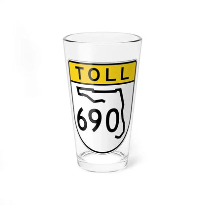 Toll Florida 690 (Florida) (Road Sign) Pint Glass 16oz 16oz - Go Mug Yourself