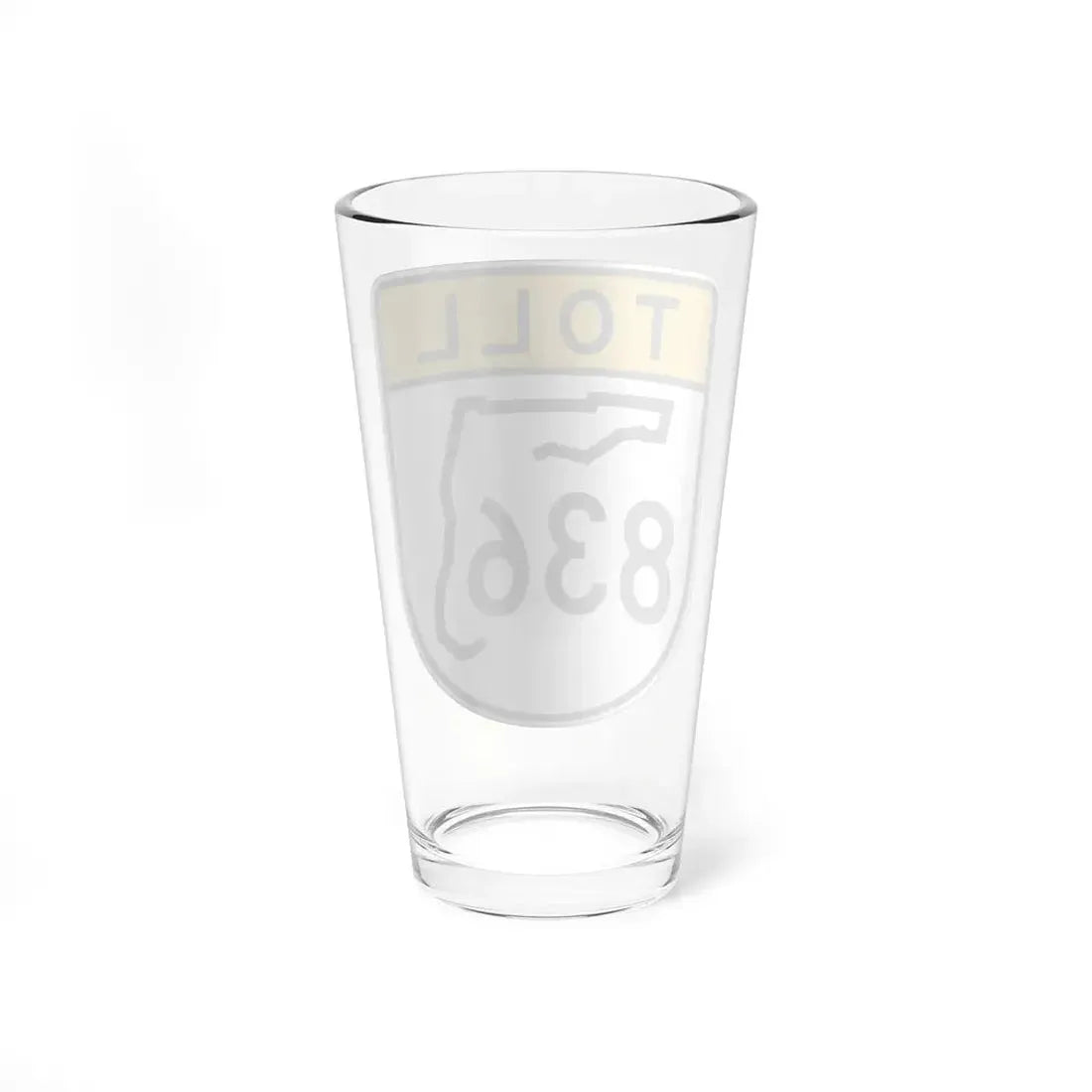 Toll Florida 836 (Florida) (Road Sign) Pint Glss 16oz - Go Mug Yourself