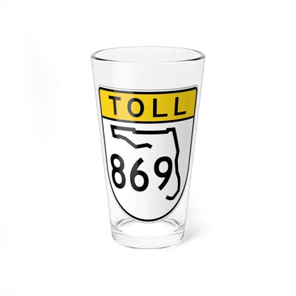 Toll Florida 869 (Florida) (Road Sign) Pint Glass 16oz 16oz - Go Mug Yourself