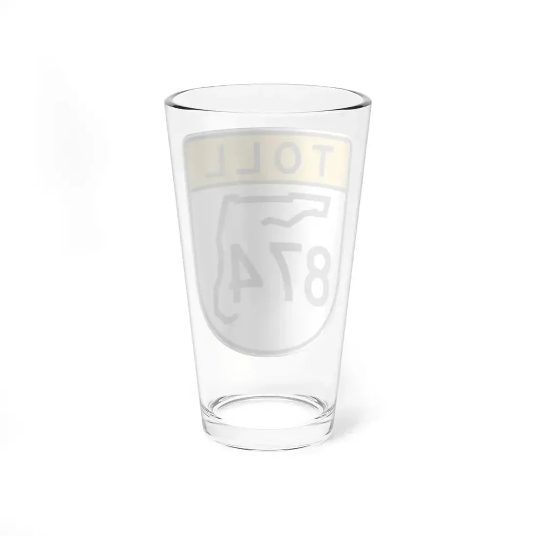 Toll Florida 874 (Florida) (Road Sign) Pint Glass 16oz - Go Mug Yourself