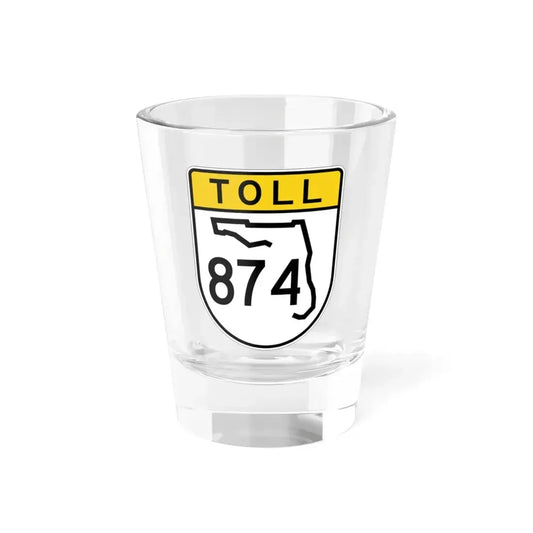 Toll Florida 874 (Florida) (Road Sign) Shot Glass 1.5oz 1.5oz - Go Mug Yourself