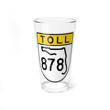 Toll Florida 878 (Florida) (Road Sign) Pint Glass 16oz 16oz - Go Mug Yourself