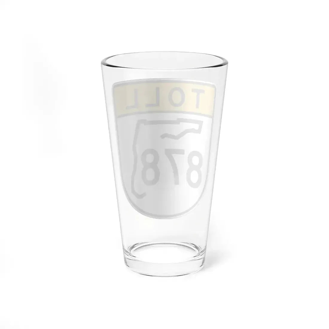 Toll Florida 878 (Florida) (Road Sign) Pint Glss 16oz - Go Mug Yourself