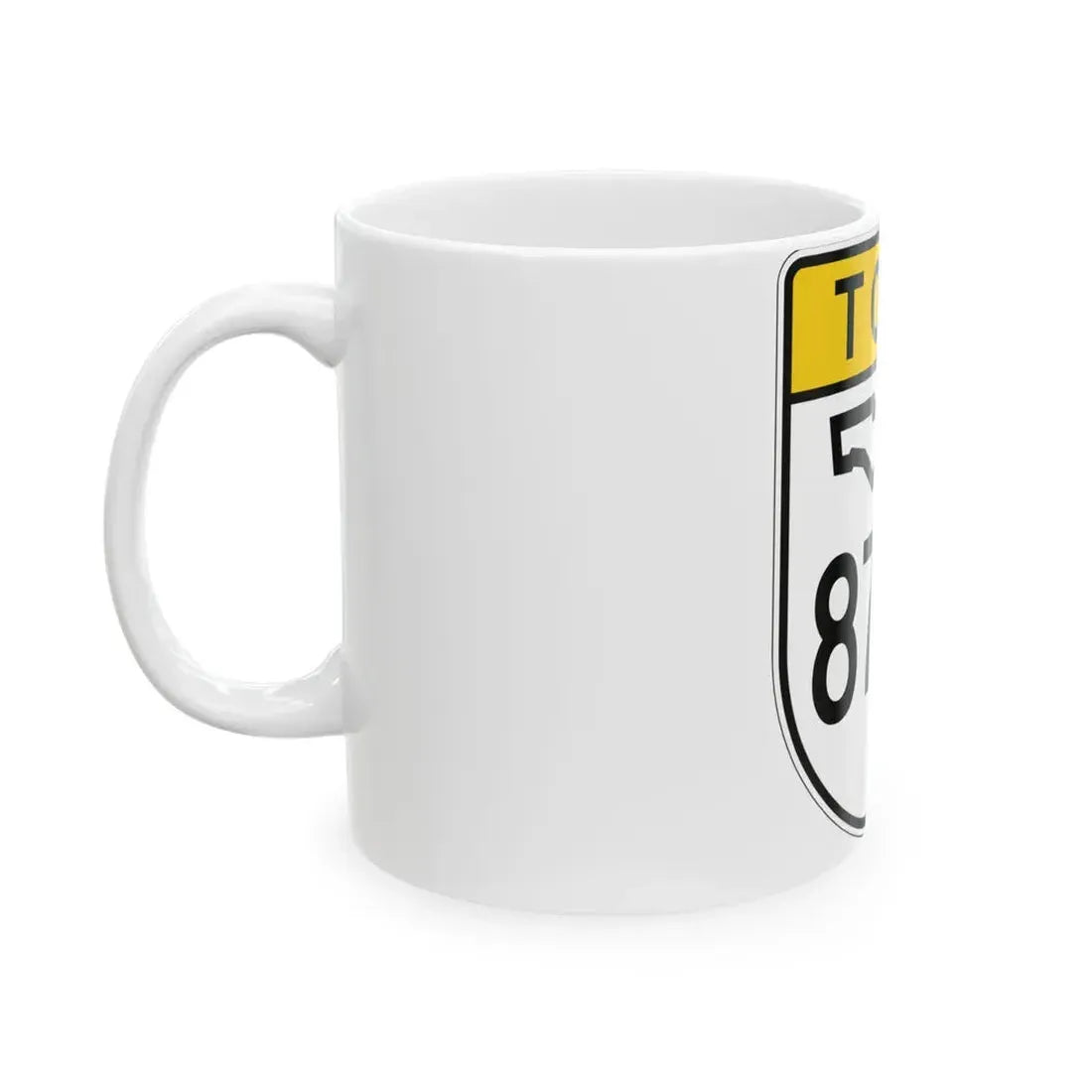 Toll Florida 878 (Florida) (Road Sign) White Coffee Mug - Go Mug Yourself