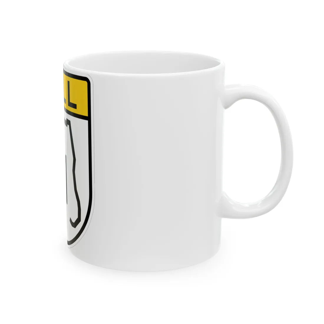 Toll Florida 91 (Florida) (Road Sign) White Coffee Mug - Go Mug Yourself