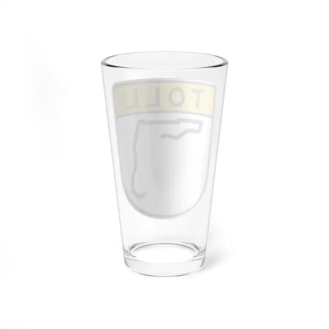 Toll Florida blank (Florida) (Road Sign) Pint Glass 16oz - Go Mug Yourself