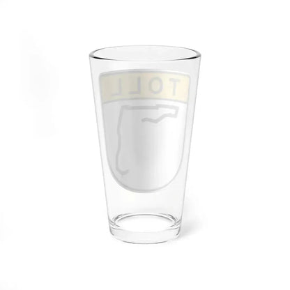 Toll Florida blank (Florida) (Road Sign) Pint Glass 16oz - Go Mug Yourself