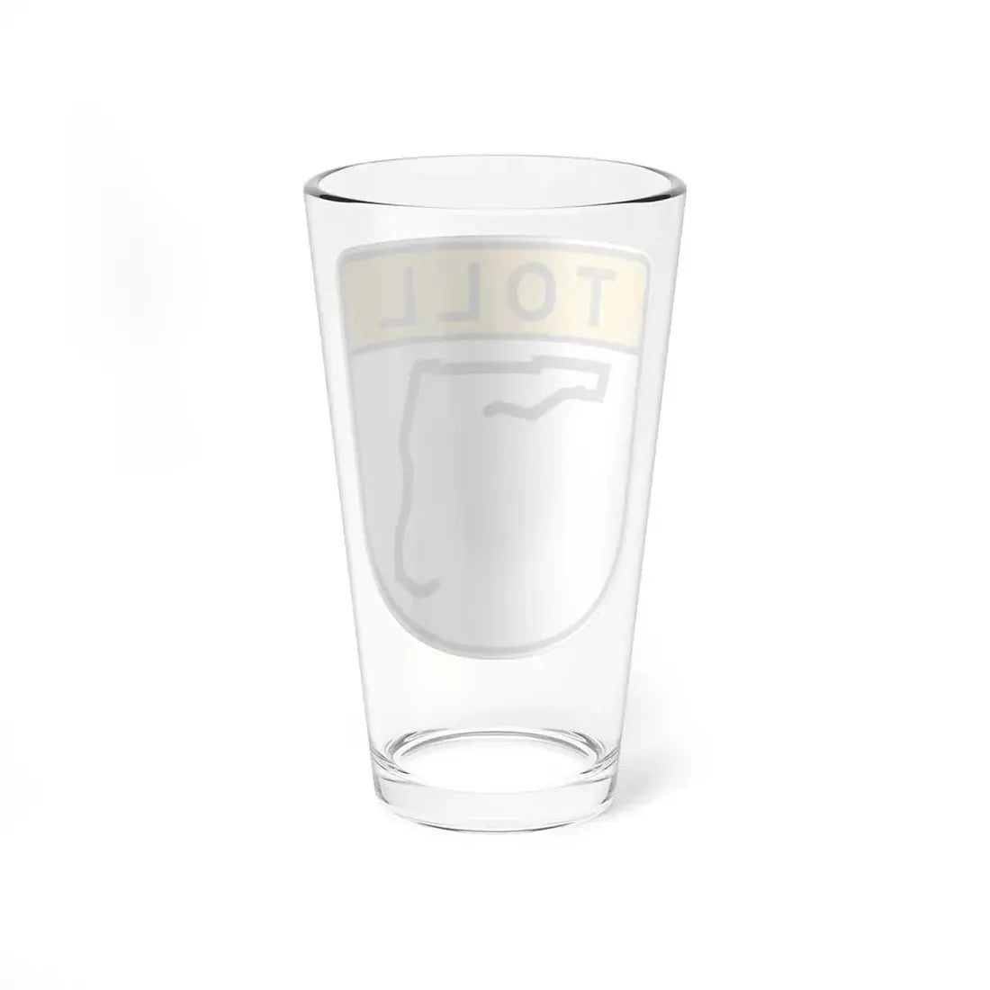 Toll Florida blank (Florida) (Road Sign) Pint Glss 16oz - Go Mug Yourself