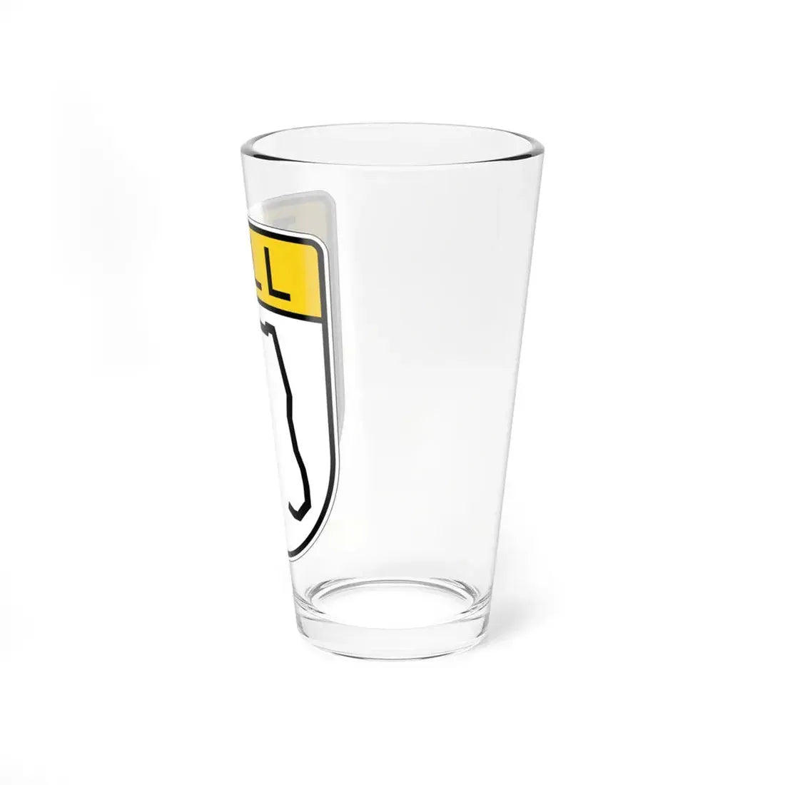 Toll Florida blank (Florida) (Road Sign) Pint Glss 16oz - Go Mug Yourself