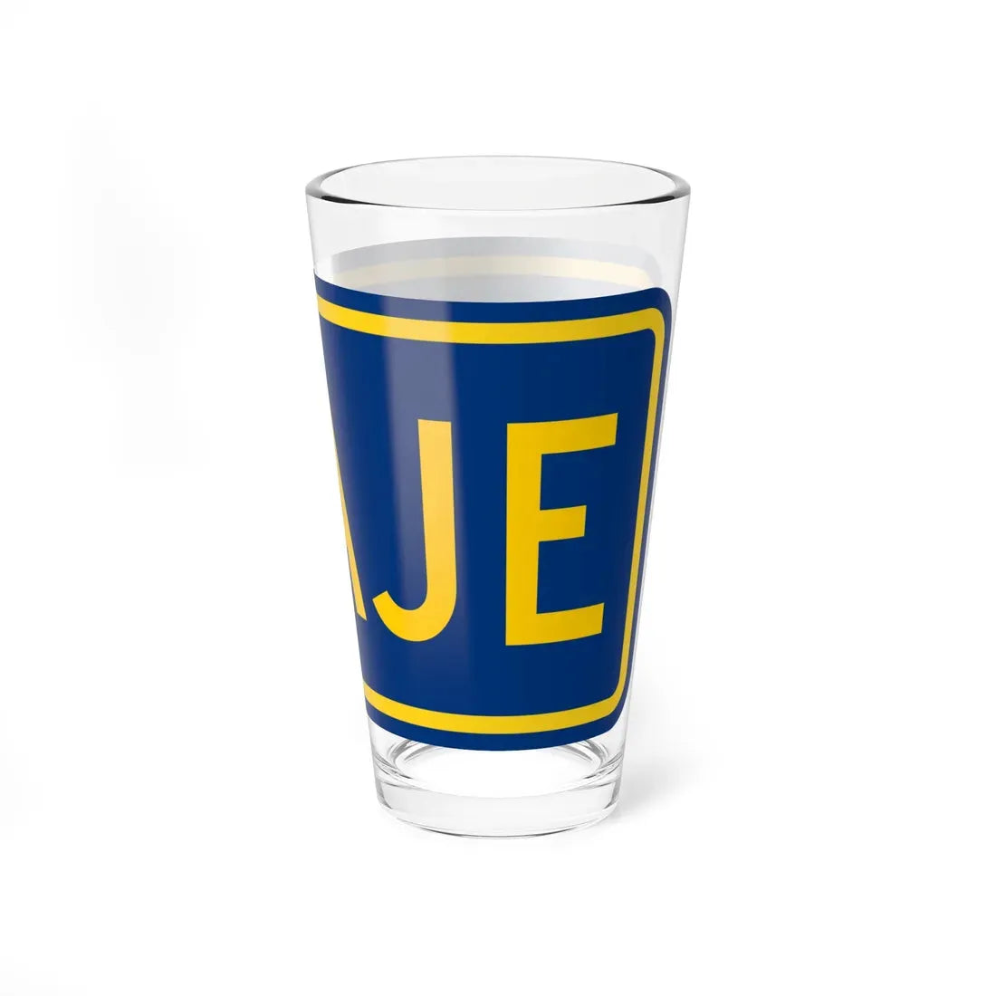 Toll plate county es (Puerto Rico) (Road Sign) Pint Glass 16oz - Go Mug Yourself