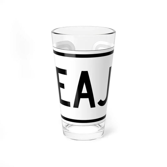 Toll plate es (Puerto Rico) (Road Sign) Pint Glass 16oz 16oz - Go Mug Yourself