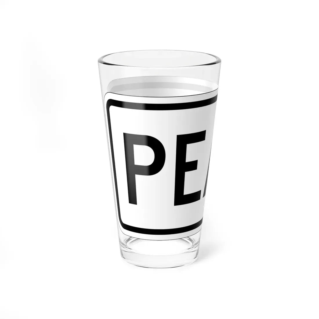 Toll plate es (Puerto Rico) (Road Sign) Pint Glass 16oz - Go Mug Yourself