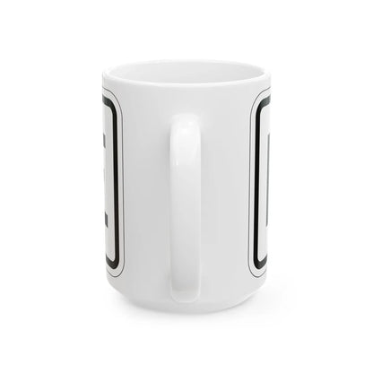 Toll plate es (Puerto Rico) (Road Sign) White Coffee Mug - Go Mug Yourself